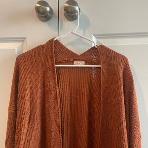 Women's Rust Sweater Cardigan